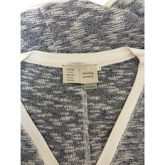 Not For Sale Anthropologie Saturday Sunday Sweater Women X Small Blue White - Picture 8 of 8